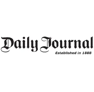 A black and white image of the daily journal logo.